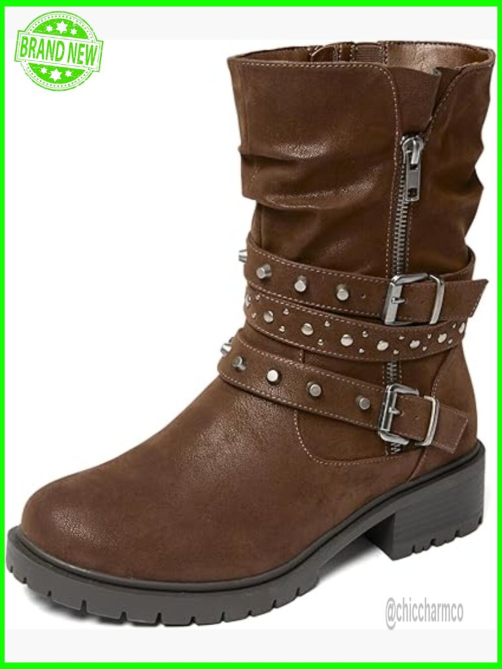 Wide Width Ankle Boots Plus Size Comfort Riding Combat Short Bootie